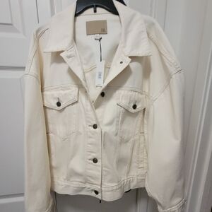 COPY - The 90's Denim Trucker Jacket L/Ecru Banana Republic